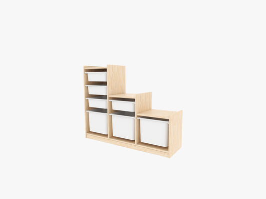 XBN114-09 High and Low Storage Cabinet (with frame)