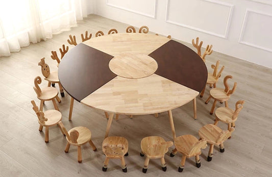 XBN125-04 Round Solid Interlocking Table