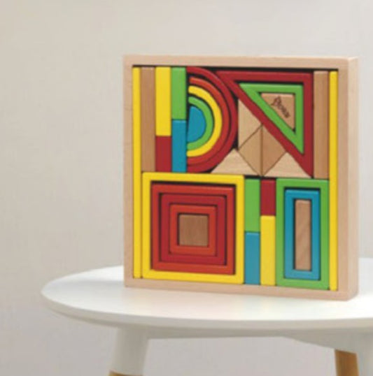 XBN213-10 33-Piece Rainbow Building Blocks