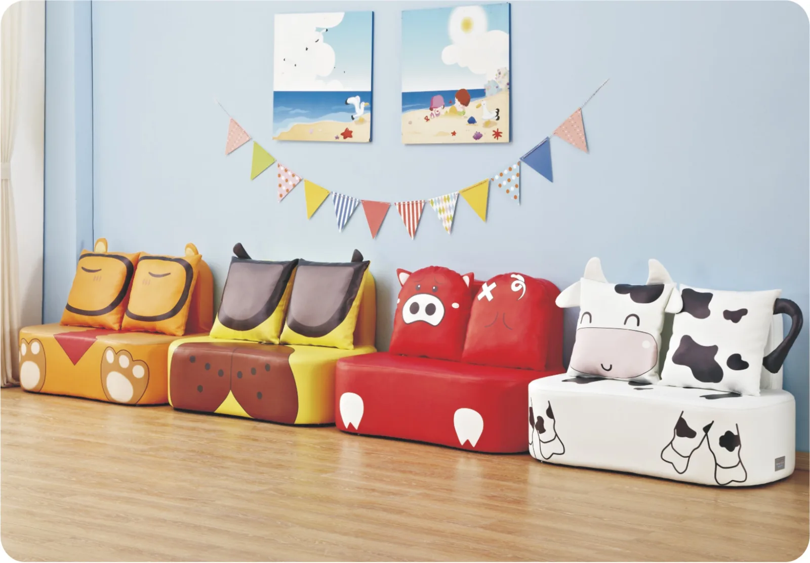 XBN218-11 Animal-themed Sofa Set 4 Sets